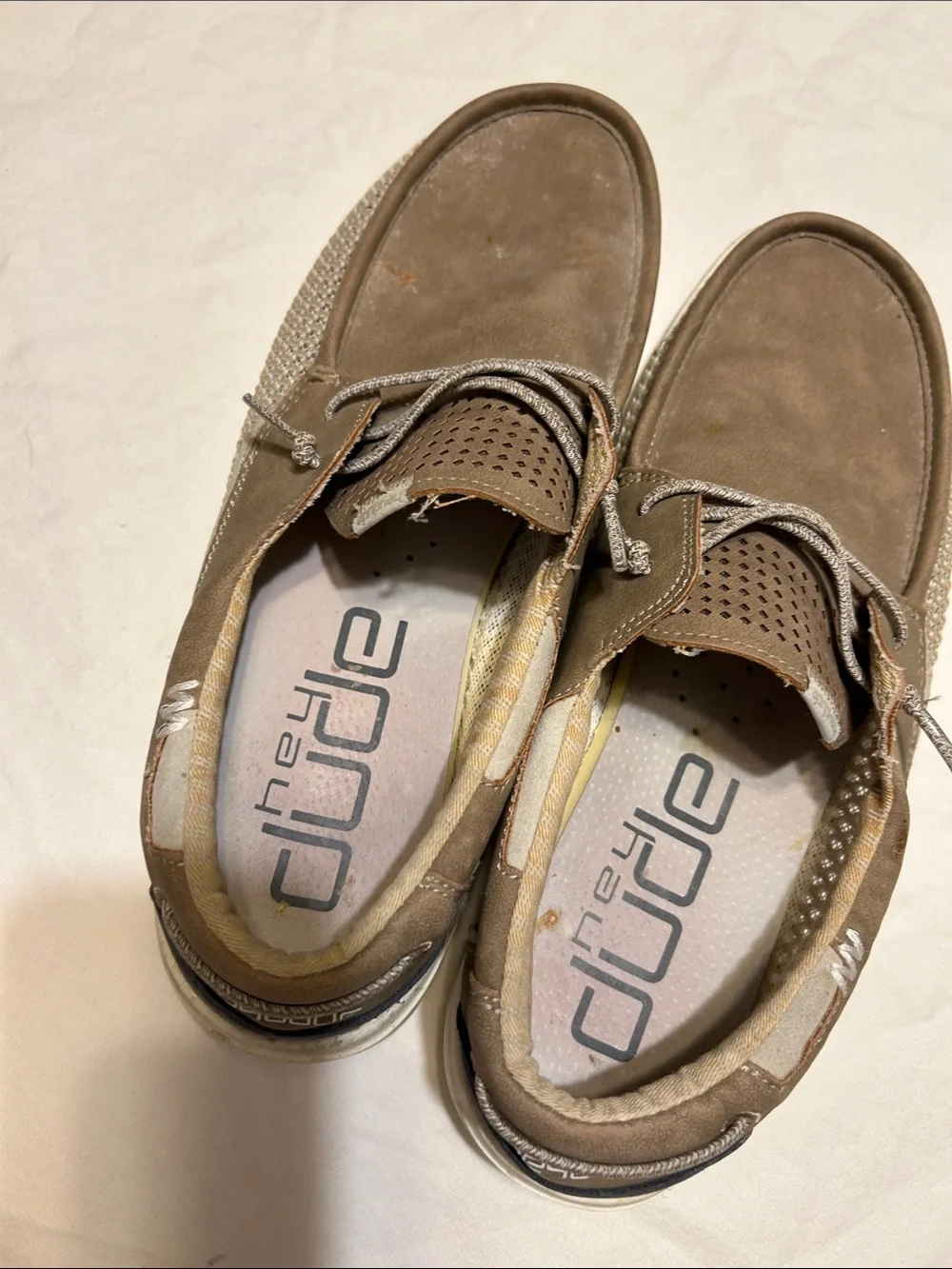 Hey Dude Tan Suede Men's Boat Shoes